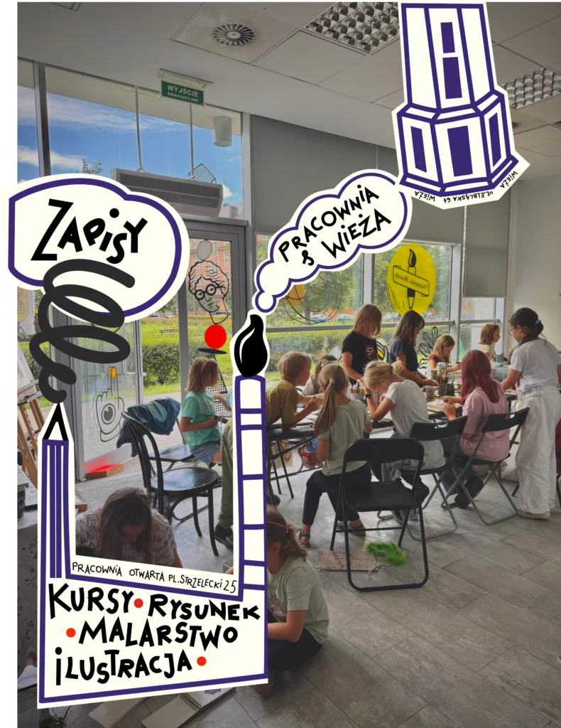 kurs kursy rysunku Wrocław nadodrze kuźniki lekcje nauka malarstwo ilustracja dzieci zajęcia plastyczne artystyczne twórcze szkoła rysunku